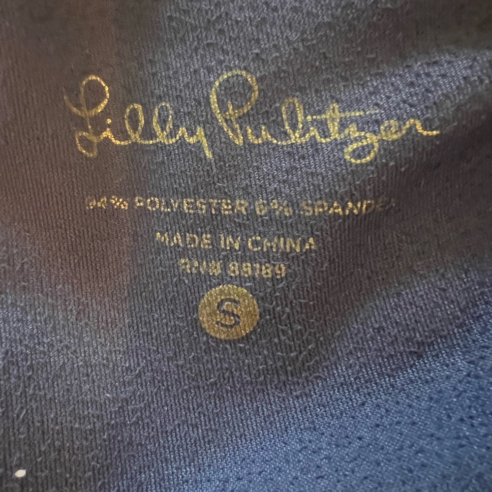 ❤️Lilly Pulitzer Velour Bootleg Yoga Lounge Pants in Deep Blue - Picture 5 of 5
